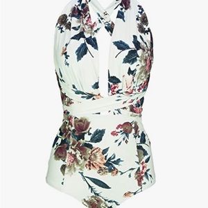 COCOSHIP Retro style swimsuit,one-piece,with bare back, swimsuit with high waist